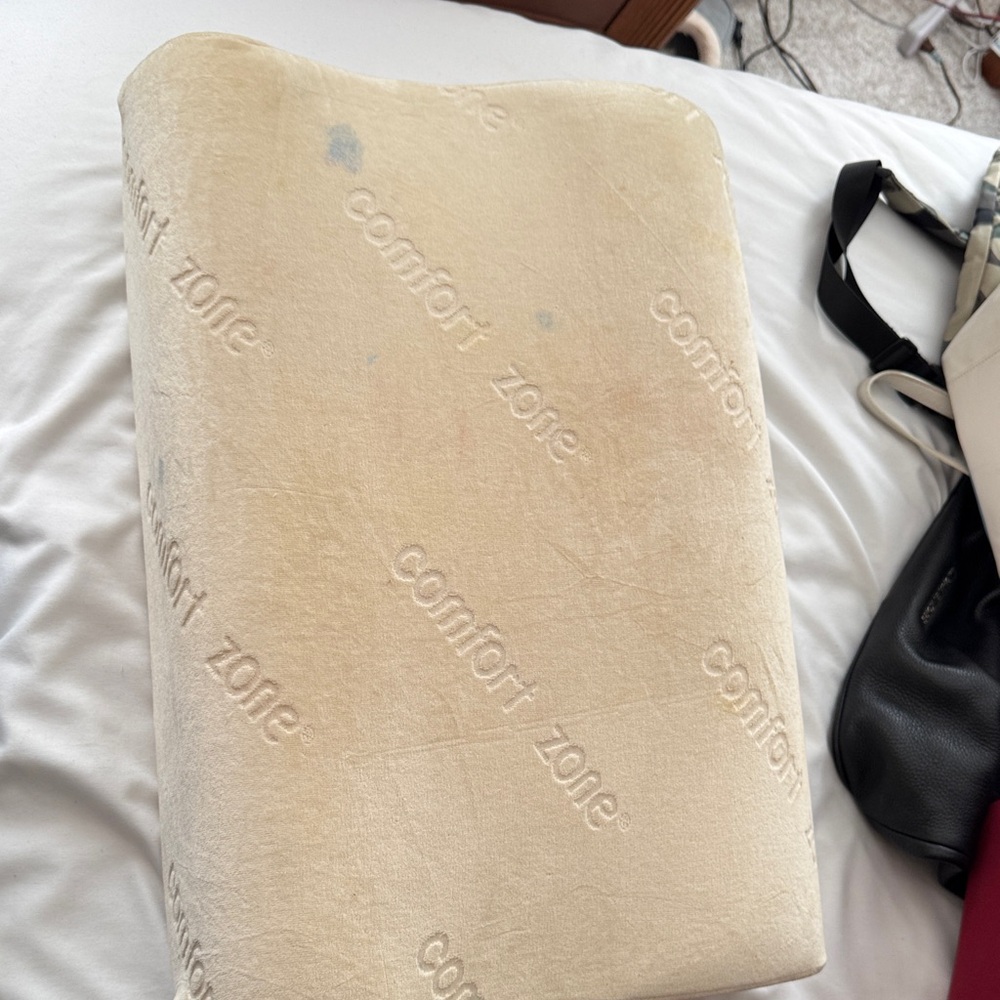 Comfort Zone Embossed Cream Pillow